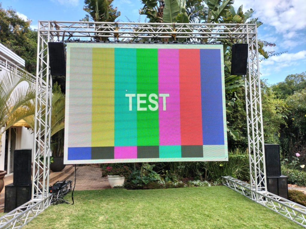 Outdoor truss LED setup
